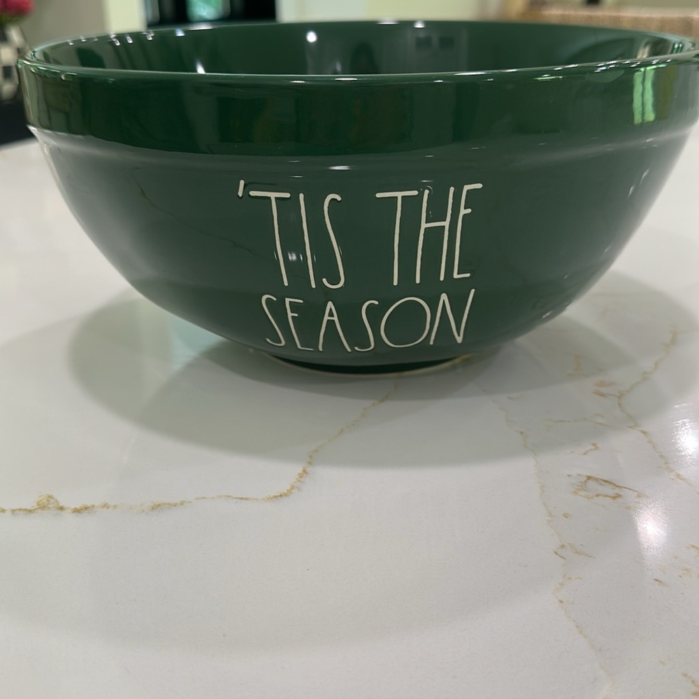 Rae Dunn Green 'Tis The Season Bowl